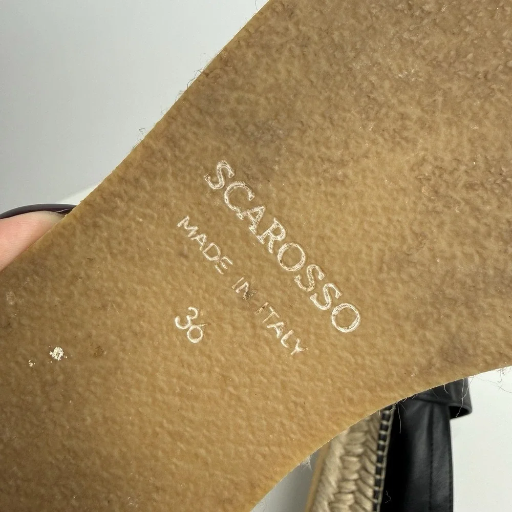 Scarosso Black Leather Espadrilles Size 36‎ (US 6) Minimalist Casual Resort